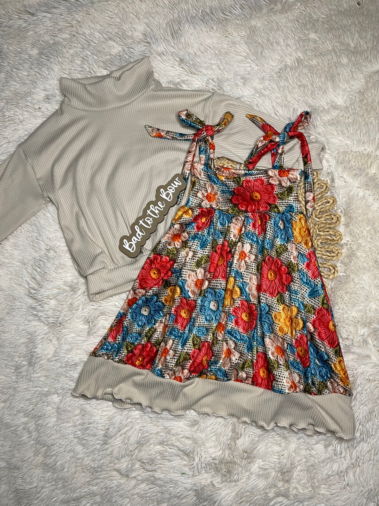 Flora dress + Mock neck 2t