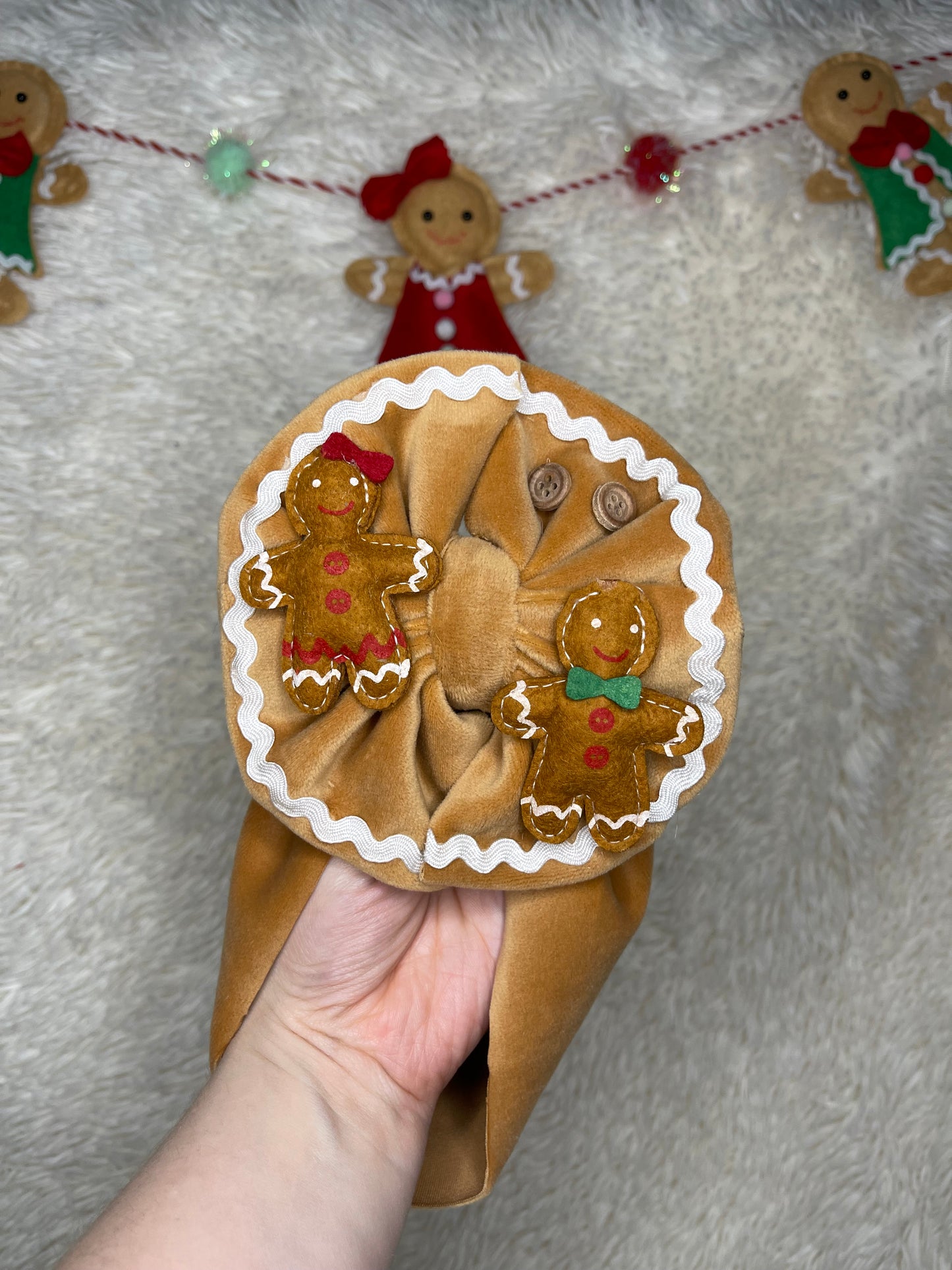 gingerbread 6/12m messy wrap