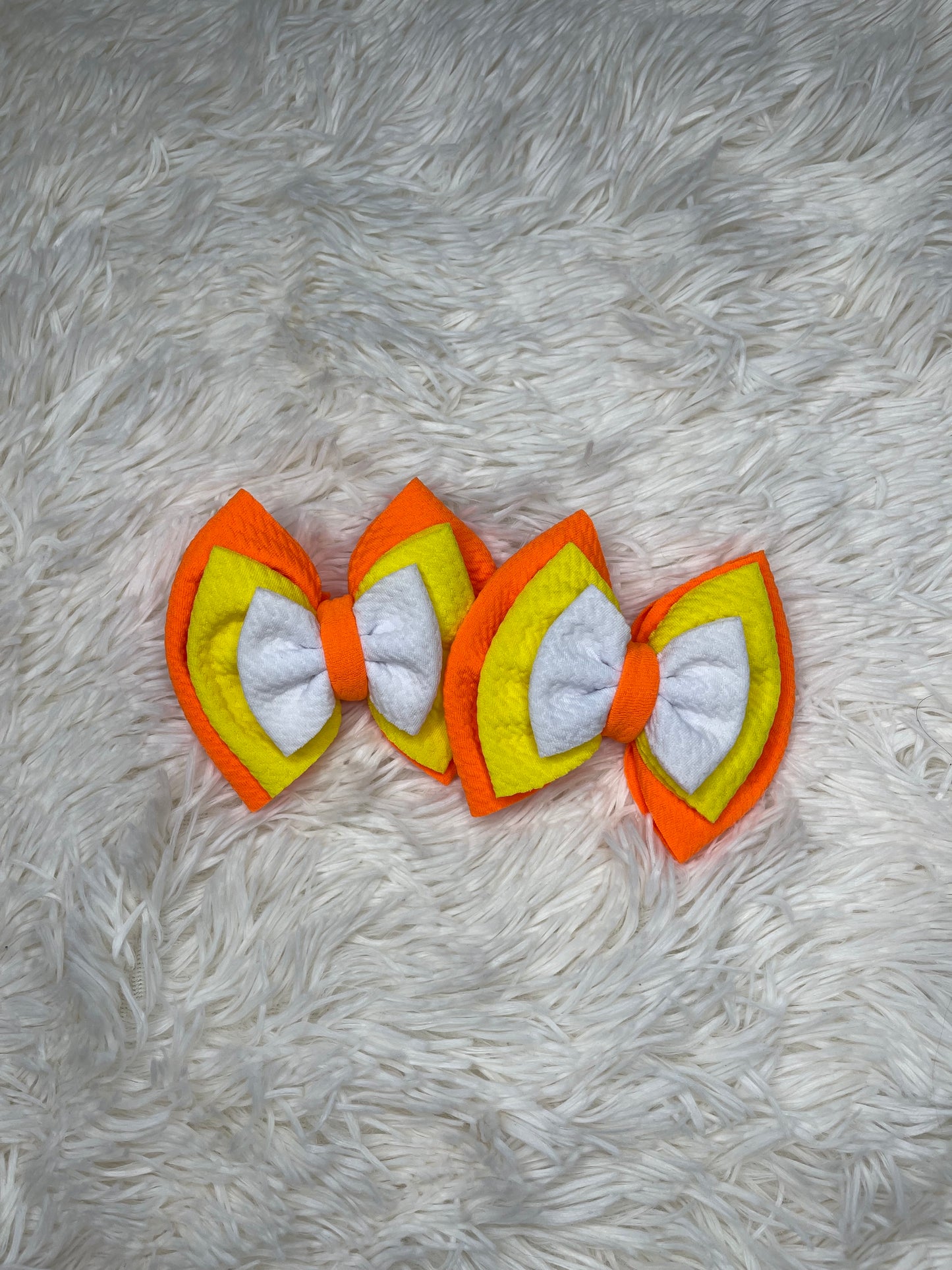 Candy Corn 4” piggies | CLIP OR NYLON
