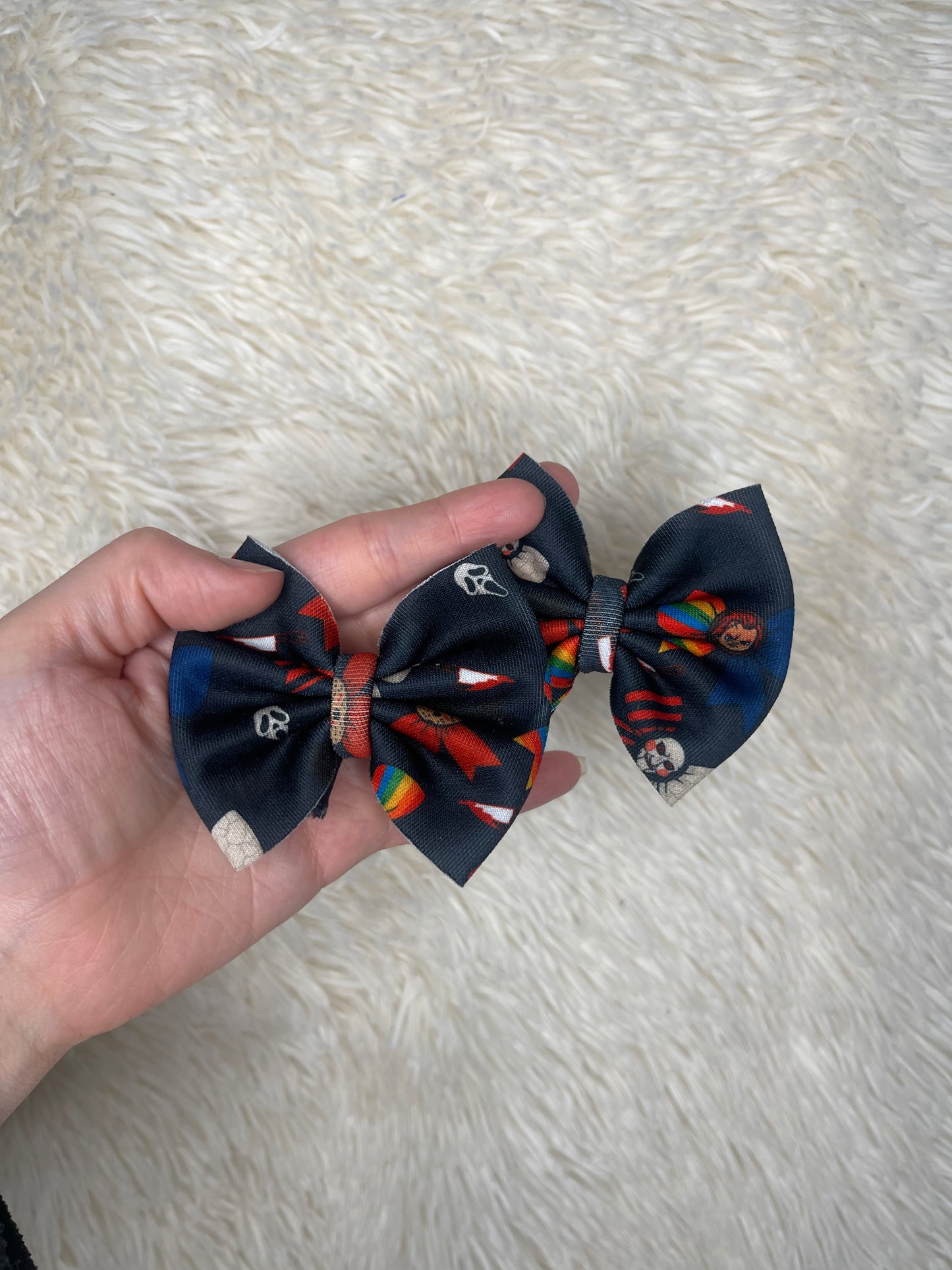 Horror Bows 3” piggies | CLIP OR NYLON