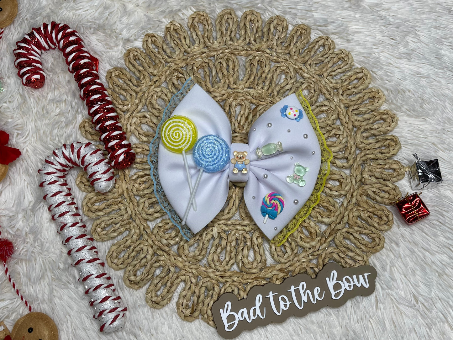 Candy 7” single bow (add clip or nylon to notes)