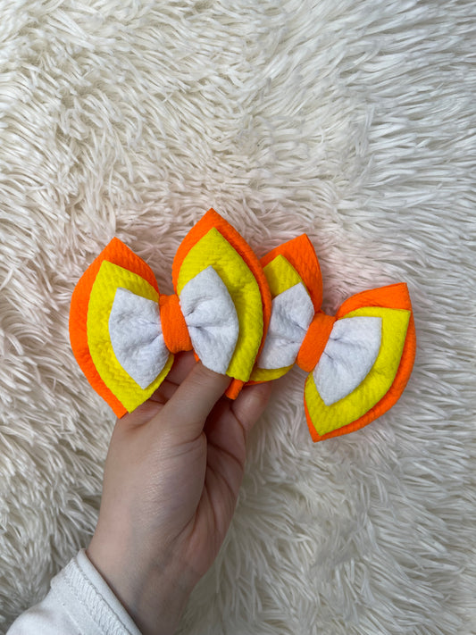 Candy Corn 4” piggies | CLIP OR NYLON
