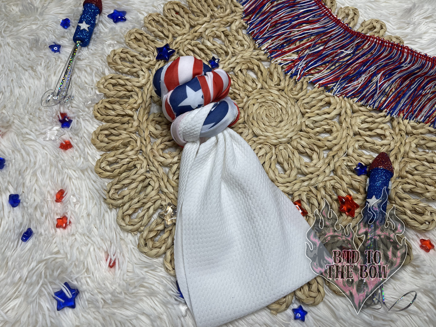 Stars N’ Stripes Topknot (add size to notes)