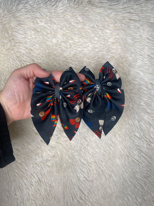 Horror Bows sailor piggies | CLIP OR NYLON