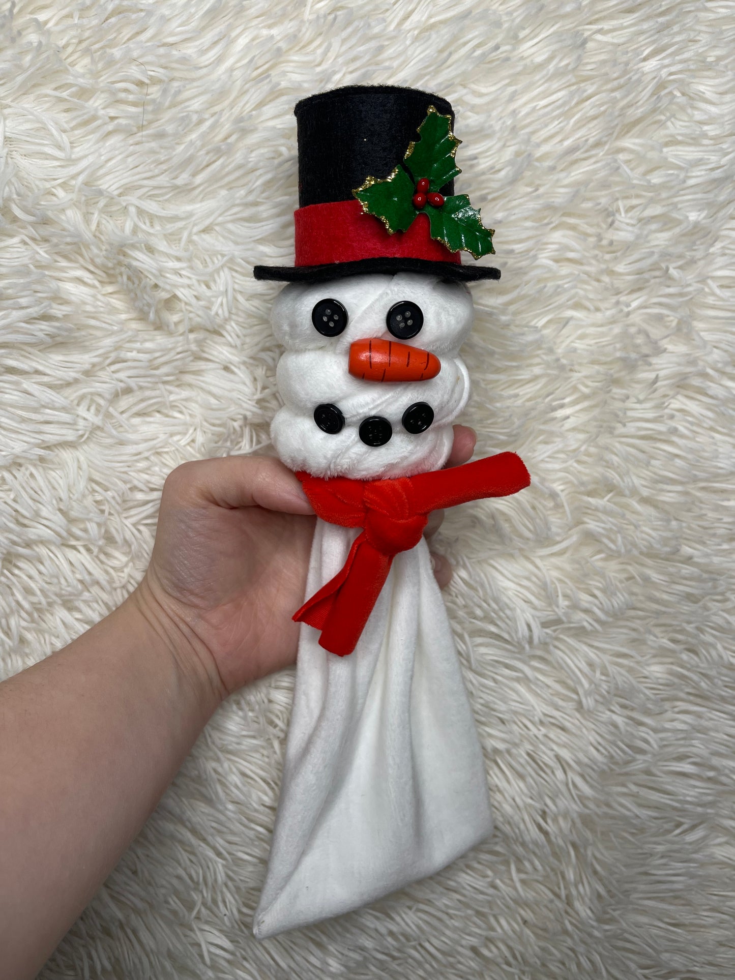 snowman topknot (add size to notes + read description)