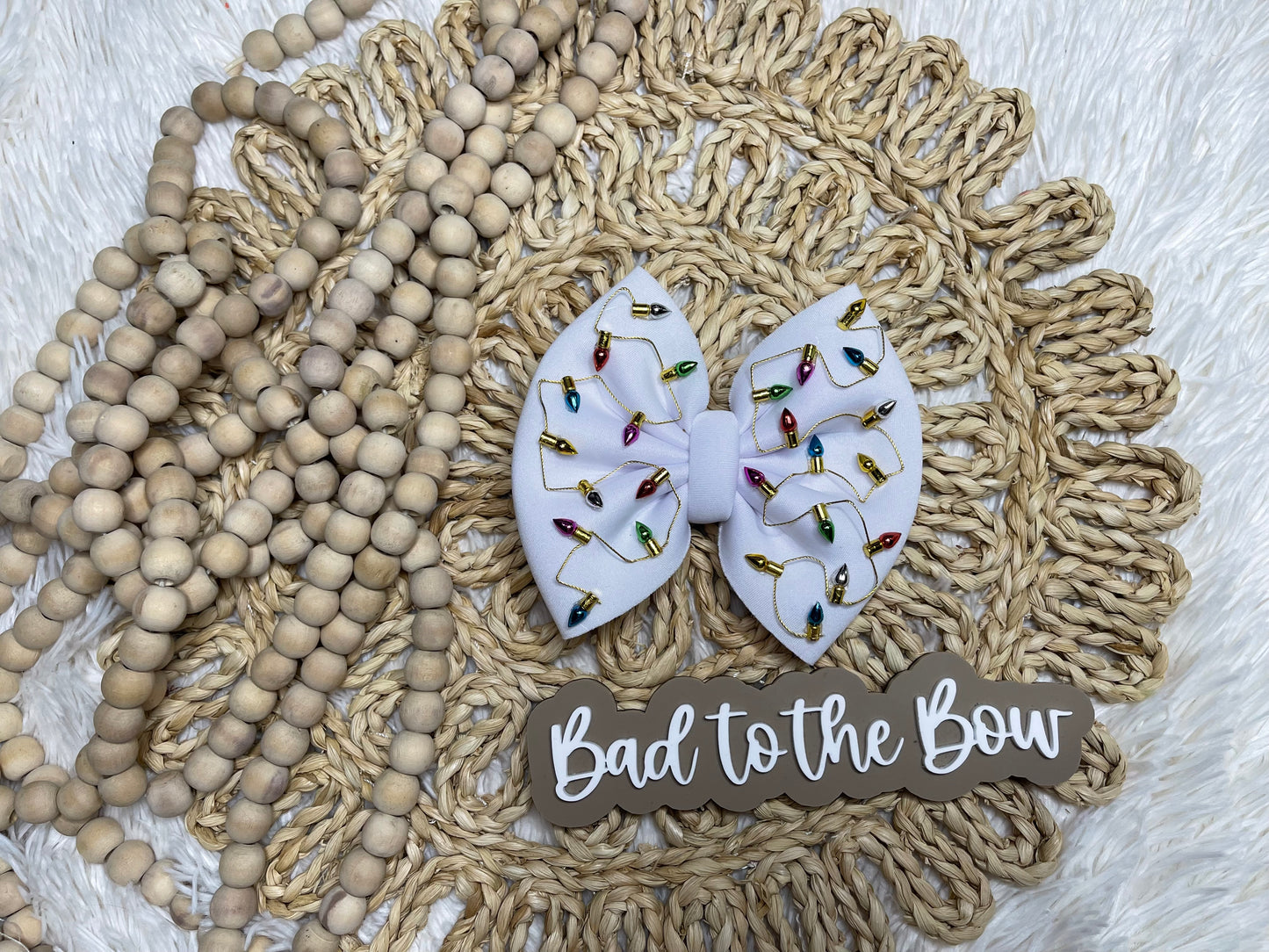 Christmas Lights 5” Single Bow