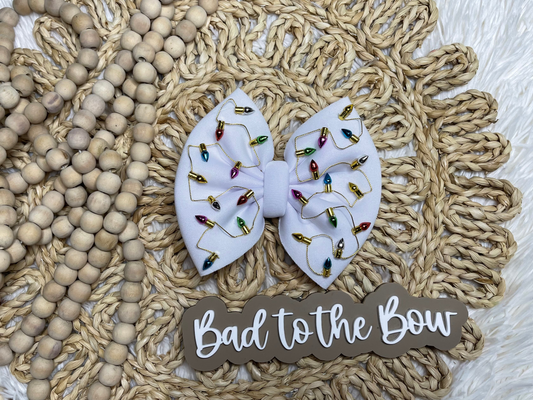 Christmas Lights 5” Single Bow