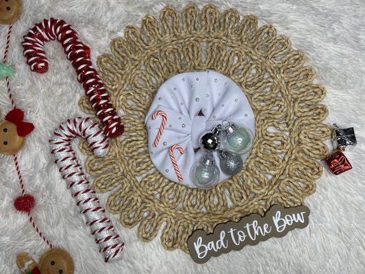 Messy single bow 6” (add clip or nylon to notes)